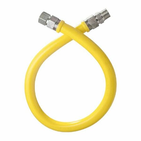 DORMONT 1675NPFS36 36in Stainless Steel Stationary Foodservice Gas Connector Hose - 3/4in Diameter 3201675NPF36